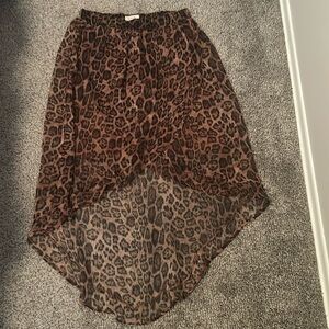 Cheetah print flowy skirt